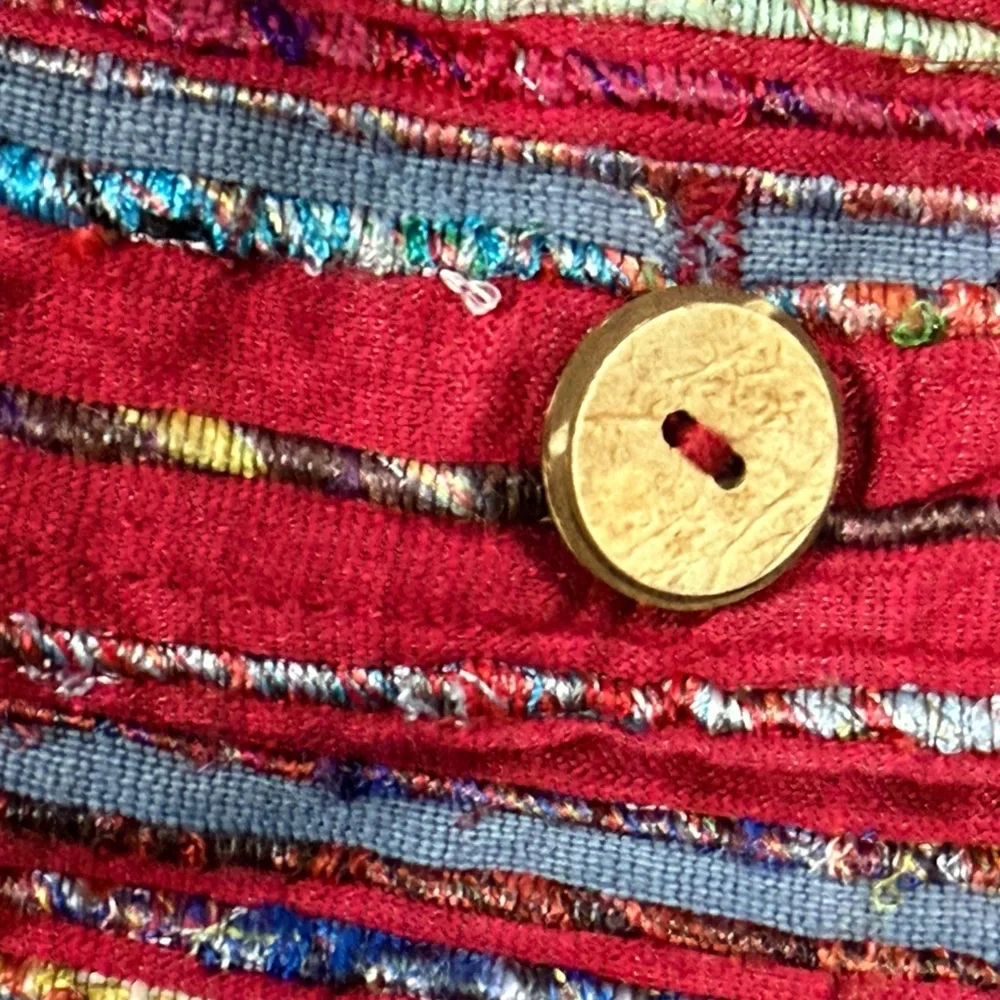 Coldwater‎ Creek Red Rayon Blend Shacket Jacket made in India